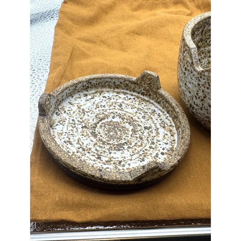 VTG 1970's J. Wells Studio‎ Art Pottery French Style Stoneware Garlic Keeper Jar